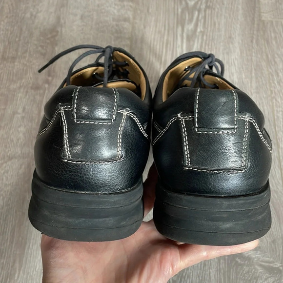Dockers Leather Trustee Oxford Bike Toe Shoes Black 10M - Picture 11 of 15